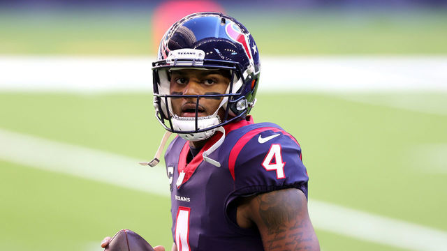 HOUSTON, TEXAS - JANUARY 03: Deshaun Watson #4 of the Houston Texans in action against the Tennessee Titans during a game at NRG Stadium on January 03, 2021 in Houston, Texas.