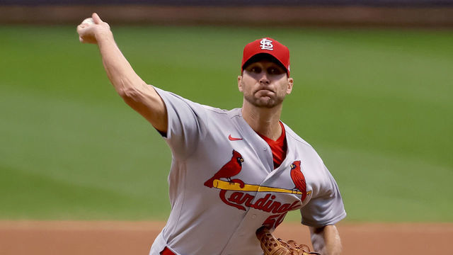 MILWAUKEE, WISCONSIN - SEPTEMBER 16: Adam Wainwright #50 of the St. Louis Cardinals pitches in the first inning against the Milwaukee Brewers during game one of a doubleheader at Miller Park on September 16, 2020 in Milwaukee, Wisconsin.