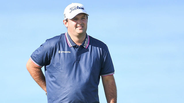 LA JOLLA, CA - JANUARY 28: Patrick Reed looks on during the first round of the Farmers Insurance Open golf tournament at Torrey Pines Municipal Golf Course on January 28, 2021. The tournament was played without fans due to the COVID-19 pandemic.