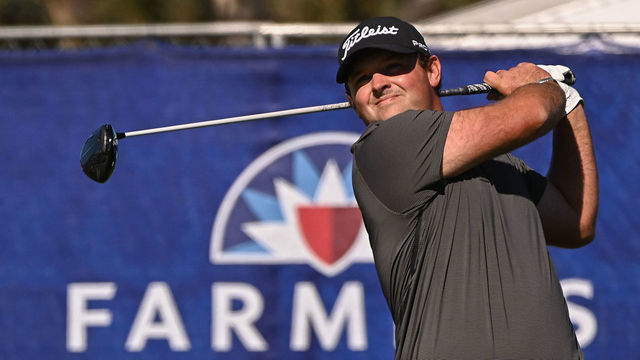 SAN DIEGO, CA - JANUARY 30: Patrick Reed tees off on the ninth hole during the third round of the Farmers Insurance Open at Torrey Pines South on January 30, 2021 in San Diego, California.