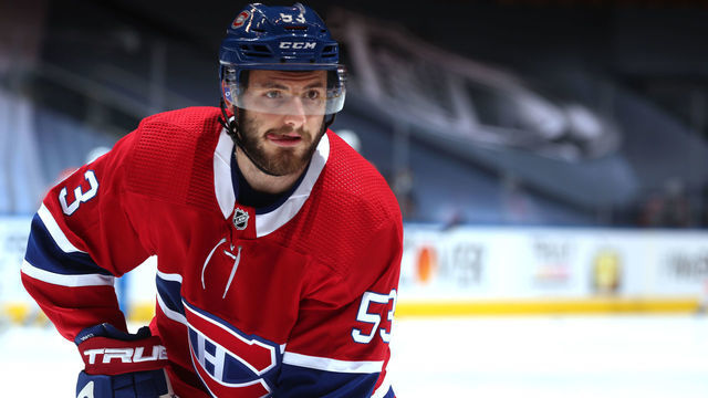 TORONTO, ONTARIO - AUGUST 21: Victor Mete #53 of the Montreal Canadiens attends warm ups before playing against the Philadelphia Flyers in Game Six of the Eastern Conference First Round during the 2020 NHL Stanley Cup Playoffs at Scotiabank Arena on August 21, 2020 in Toronto, Ontario.