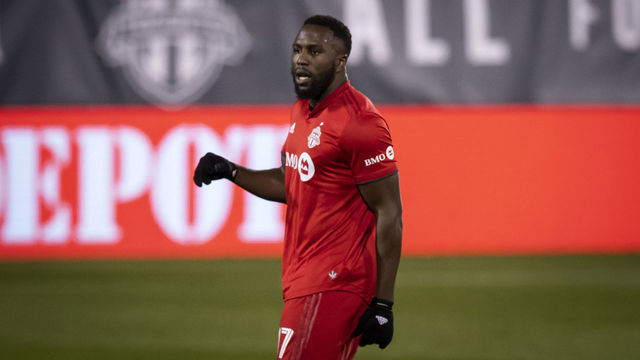 EAST HARTFORD, CT, - NOVEMBER 24: Jozy Altidore #17 of Toronto FC in the first half of the Audi 2020 Cup Playoff Conference Round One Major League Soccer match against Nashville SC in Pratt & Whitney Stadium at Rentschler Field on November 24, 2020 in East Hartford, Connecticut.