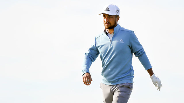 SAN DIEGO, CA - JANUARY 28: Xander Schauffele on the 10th hole North course during the first round of the Farmers Insurance Open at Torrey Pines on January 28, 2021 in San Diego, California.