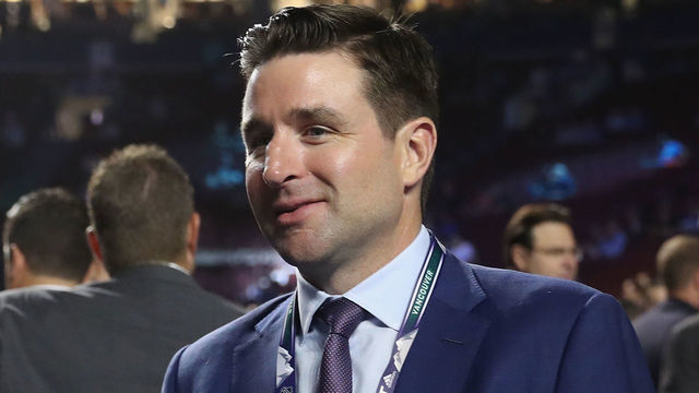 VANCOUVER, BRITISH COLUMBIA - JUNE 21: Chris Drury attends the 2019 NHL Draft at the Rogers Arena on June 21, 2019 in Vancouver, Canada.
