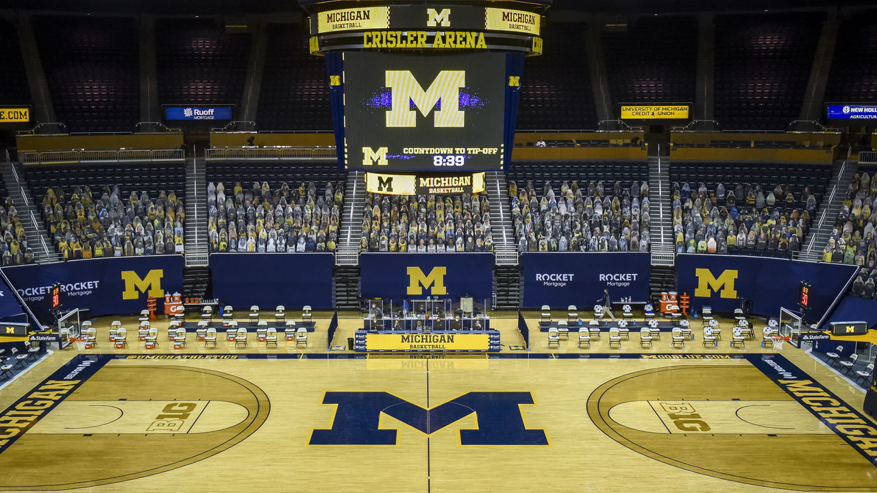 ANN ARBOR, MICHIGAN - JANUARY 06: Crisler Arena is pictured ahead of the game between the Minnesota Golden Gophers and Michigan Wolverines on January 06, 2021 in Ann Arbor, Michigan.