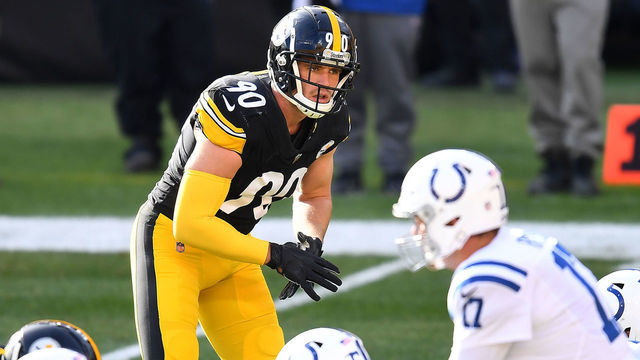 PITTSBURGH, PA - DECEMBER 27: T.J. Watt #90 of the Pittsburgh Steelers in action during the game against the Indianapolis Colts at Heinz Field on December 27, 2020 in Pittsburgh, Pennsylvania.