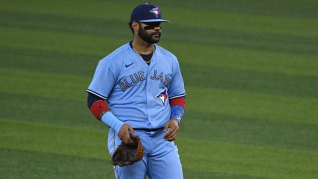 MIAMI, FLORIDA - SEPTEMBER 01: Jonathan Villar #30 of the Toronto Blue Jays in action against the Miami Marlins at Marlins Park on September 01, 2020 in Miami, Florida.