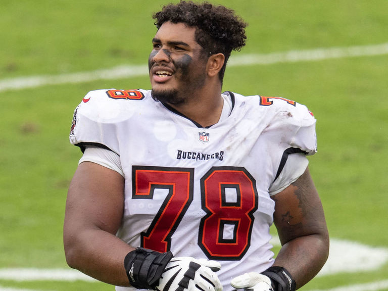 Tampa Bay Buccaneers offensive tackle Tristan Wirfs (78) protects the  pocket during an NFL football game against the Los Angeles Rams, Sunday,  Nov. 6, 2022 in Tampa, Fla. The Buccaneers defeat the