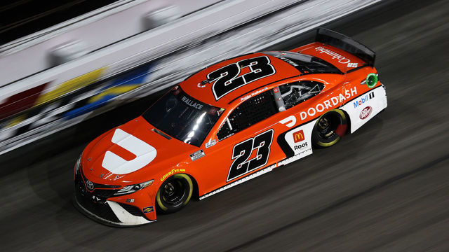 DAYTONA BEACH, FLORIDA - FEBRUARY 14: Bubba Wallace, driver of the #23 DoorDash Toyota, drives during the NASCAR Cup Series 63rd Annual Daytona 500 at Daytona International Speedway on February 14, 2021 in Daytona Beach, Florida.
