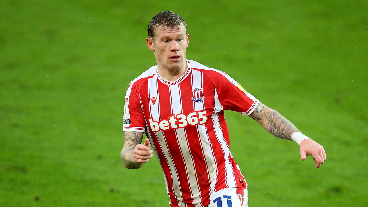 Stoke City's James McClean during the Sky Bet Championship match at bet365 Stadium, Stoke-on-Trent. Picture date: Saturday February 6, 2021.