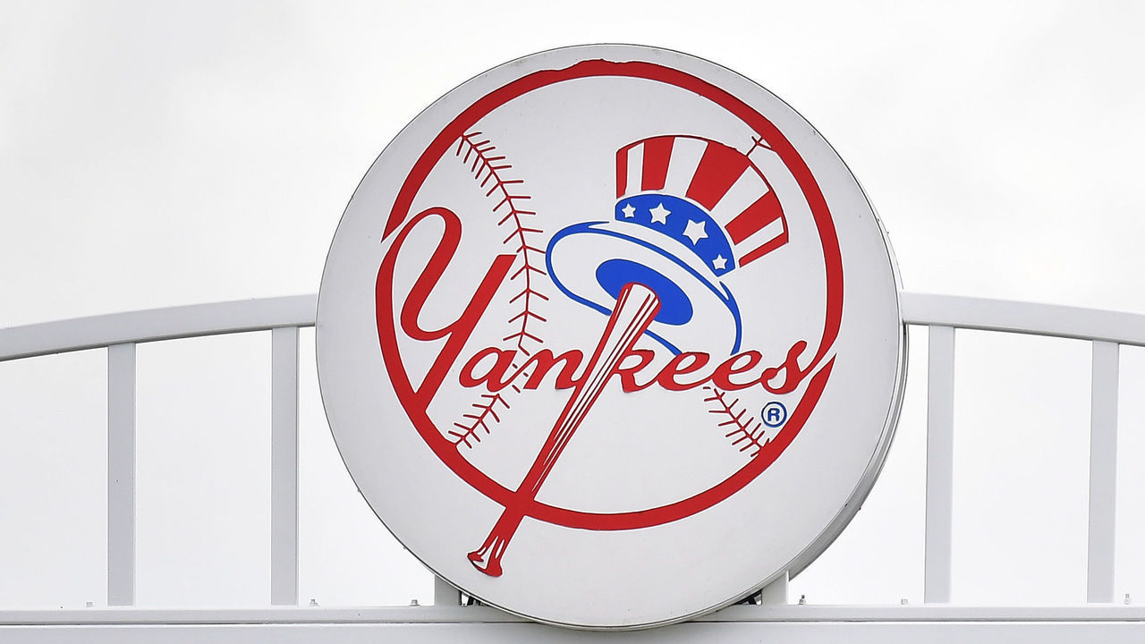 TAMPA, FLORIDA - FEBRUARY 26: A detailed view of the New York Yankees logo on top of Steinbrenner Field before the spring training game between the New York Yankees and the Washington Nationals at Steinbrenner Field on February 26, 2020 in Tampa, Florida.