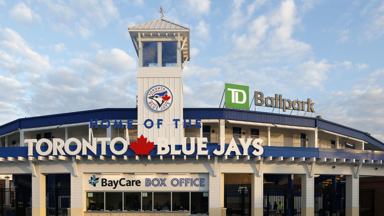 DUNEDIN, FL - FEBRUARY 24: General view of exterior of the ball park following a Grapefruit League spring training game between the Toronto Blue Jays and Atlanta Braves at TD Ballpark on February 24, 2020 in Dunedin, Florida.