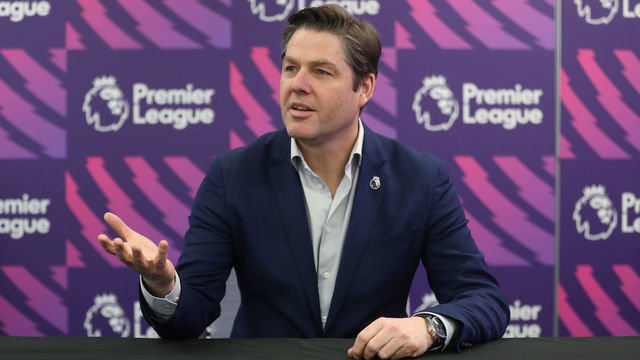 LONDON, ENGLAND - FEBRUARY 04: Richard Masters, Chief Executive of Premier League, addresses journalists during a media briefing on February 04, 2020 in London, England.