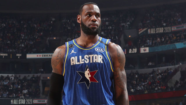 CHICAGO, IL - FEBRUARY 16: LeBron James #2 of Team LeBron looks on during the 69th NBA All-Star Game on February 16, 2020 at the United Center in Chicago, Illinois. Mandatory Copyright Notice: Copyright 2020 NBAE