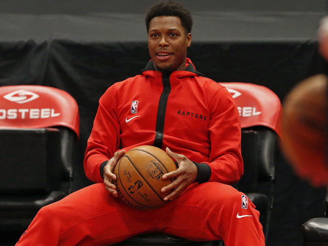 TAMPA, FL - JANUARY 04: Kyle Lowry #7 of the Toronto Raptors looks on from the bench before the game against the Boston Celtics =on January 4, 2021 at Amalie Arena in Tampa, Florida. NOTE TO USER: User expressly acknowledges and agrees that, by downloading and/or using this photograph, user is consenting to the terms and conditions of the Getty Images License Agreement. Mandatory Copyright Notice: Copyright 2021 NBAE