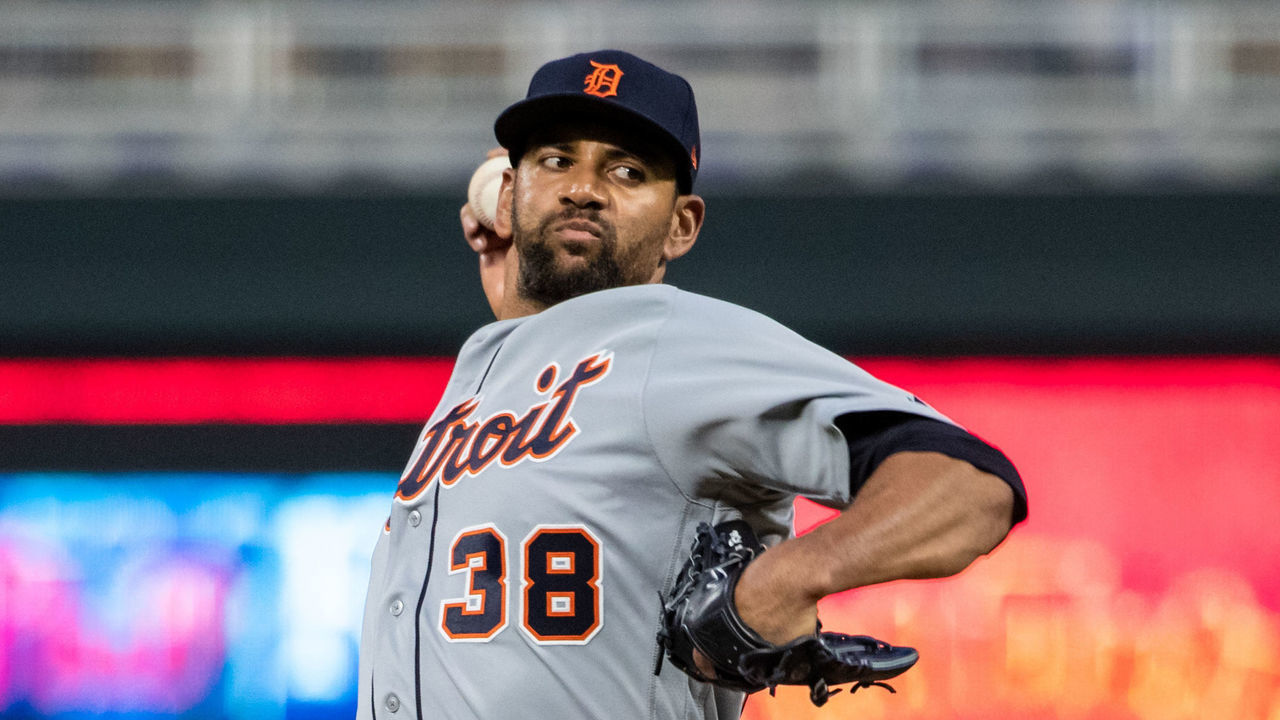 MINNEAPOLIS, MN - MAY 10: Tyson Ross #38 of the Detroit Tigers pitches against the Minnesota Twins on May 10, 2019 at the Target Field in Minneapolis, Minnesota. The Twins defeated the Tigers 6-0.