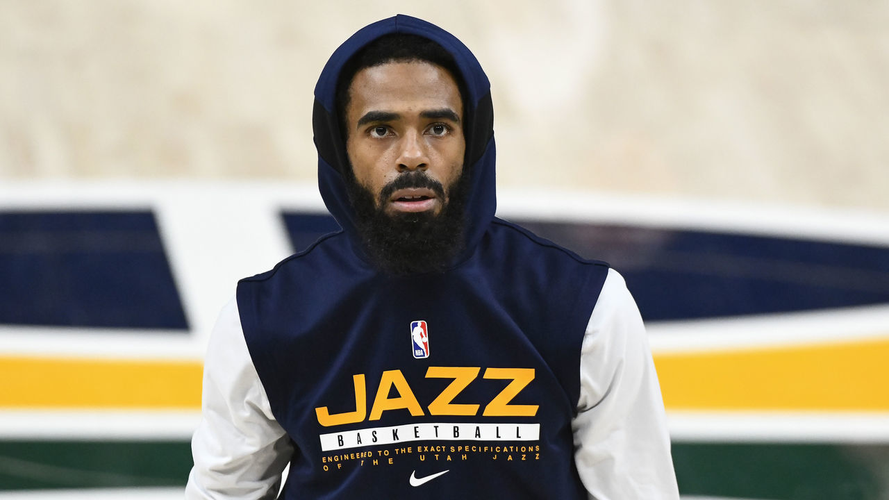 SALT LAKE CITY, UTAH - FEBRUARY 12: Mike Conley #10 of the Utah Jazz warms up before a game against the Milwaukee Bucks at Vivint Smart Home Arena on February 12, 2021 in Salt Lake City, Utah. NOTE TO USER: User expressly acknowledges and agrees that, by downloading and/or using this photograph, user is consenting to the terms and conditions of the Getty Images License Agreement.