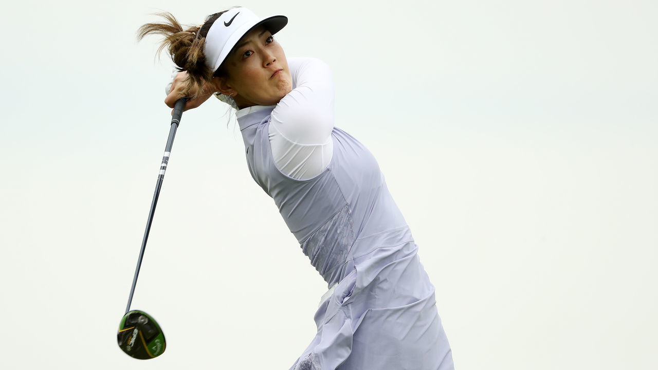 CHASKA, MINNESOTA - JUNE 21: Michelle Wie hits her tee shot on the third hole during the second round of the KPMG PGA Championship at Hazeltine National Golf Club on June 21, 2019 in Chaska, Minnesota.