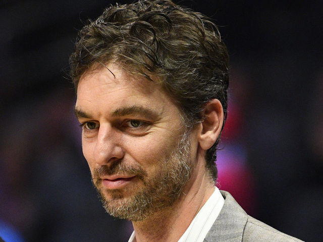LOS ANGELES, CA - NOVEMBER 07: Portland Trail Blazers Center Pau Gasol (16) looks on during a NBA game between the Portland Trailblazers and the Los Angeles Clippers on November 7, 2019 at STAPLES Center in Los Angeles, CA.