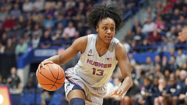 College Basketball: UConn Christyn Williams (13) in action vs Baylor at XL Center. Hartford, CT 1/9/2020 CREDIT: Erick W. Rasco (Set Number: X163128 TK1 )