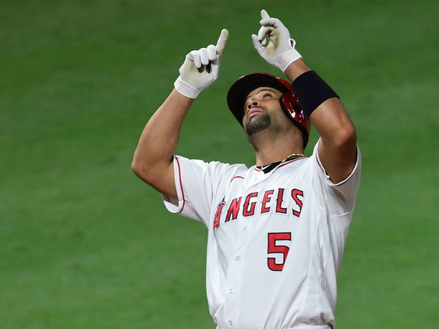 Download Los Angeles Angels Albert Pujols Uniform Number Wallpaper