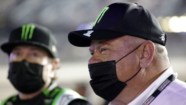 DAYTONA BEACH, FLORIDA - FEBRUARY 11: Team owner Chip Ganassi waits on the grid prior to the NASCAR Cup Series Bluegreen Vacations Duel #2 at Daytona International Speedway on February 11, 2021 in Daytona Beach, Florida.