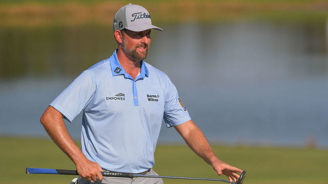 BRADENTON, FLORIDA - FEBRUARY 25: Webb Simpson walks with his putter on the 17th green during the first round of the World Golf Championships-Workday Championship at The Concession on February 25, 2021 in Bradenton, Florida.