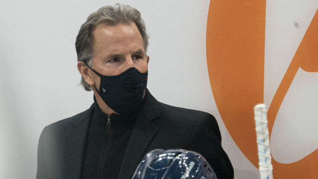 COLUMBUS, OH - JANUARY 28: Columbus Blue Jackets Head Coach John Tortorella during the game between the Columbus Blue Jackets and the Florida Panthers at Nationwide Arena in Columbus, Ohio on January 28, 2021.