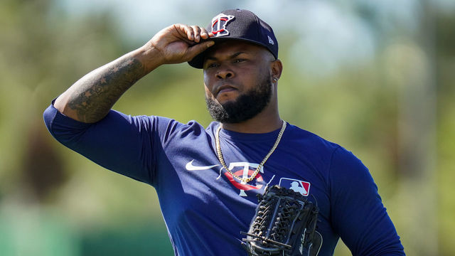 FORT MYERS, FL- FEBRUARY 21: Alex Colome #48 of the Minnesota Twins looks on during a team workout on February 21, 2021 at the Hammond Stadium in Fort Myers, Florida.