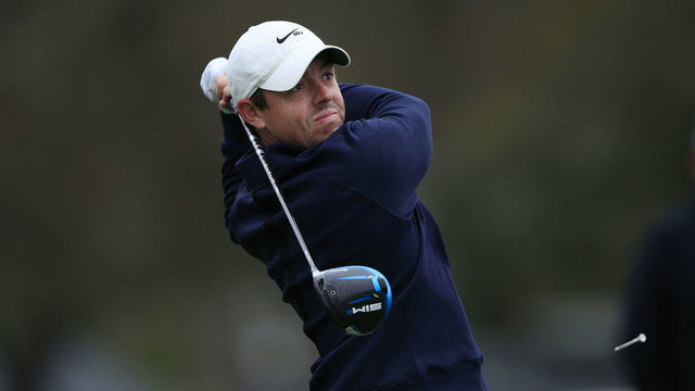 ORLANDO, FLORIDA - MARCH 04: Rory McIlroy of Northern Ireland plays his shot from the 12th tee during the first round of the Arnold Palmer Invitational Presented by MasterCard at the Bay Hill Club and Lodge on March 04, 2021 in Orlando, Florida.