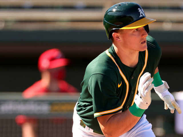 Matt Chapman of the Oakland Athletics fields during the game against