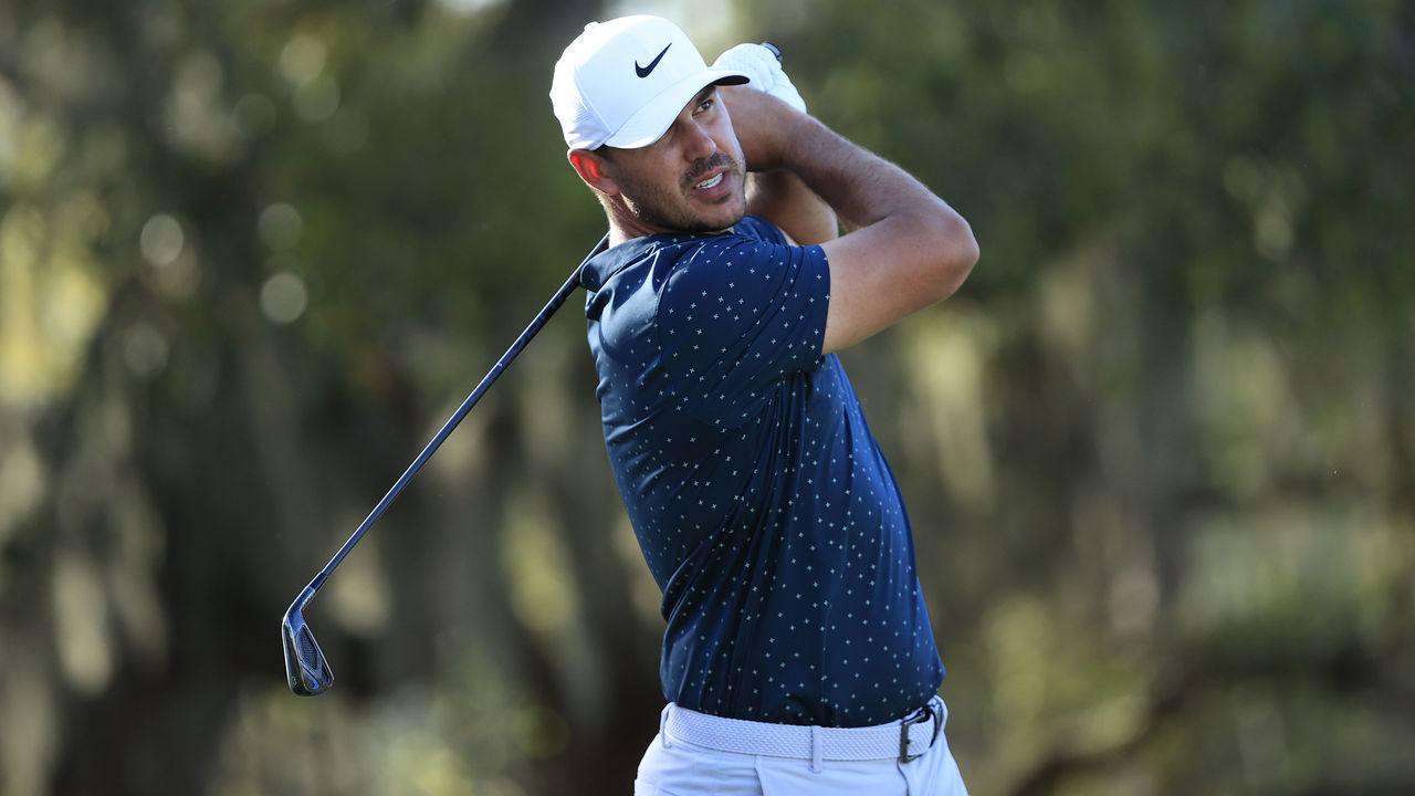 BRADENTON, FLORIDA - FEBRUARY 28: Brooks Koepka of the United States plays his shot from the 15th tee during the final round of World Golf Championships-Workday Championship at The Concession on February 28, 2021 in Bradenton, Florida.