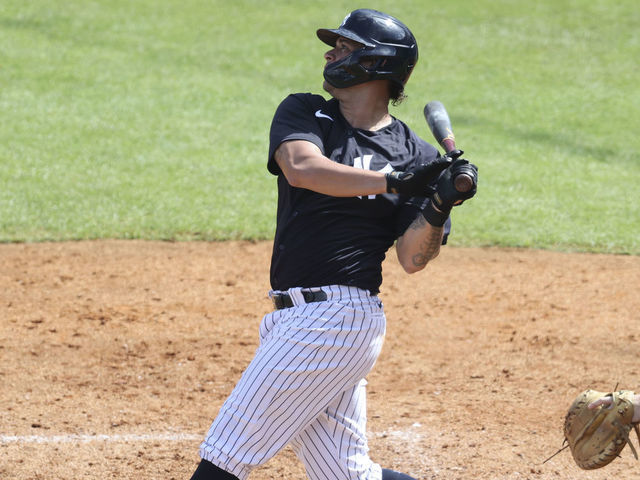 Gary Sanchez working on defensive work at NY Yankees spring training