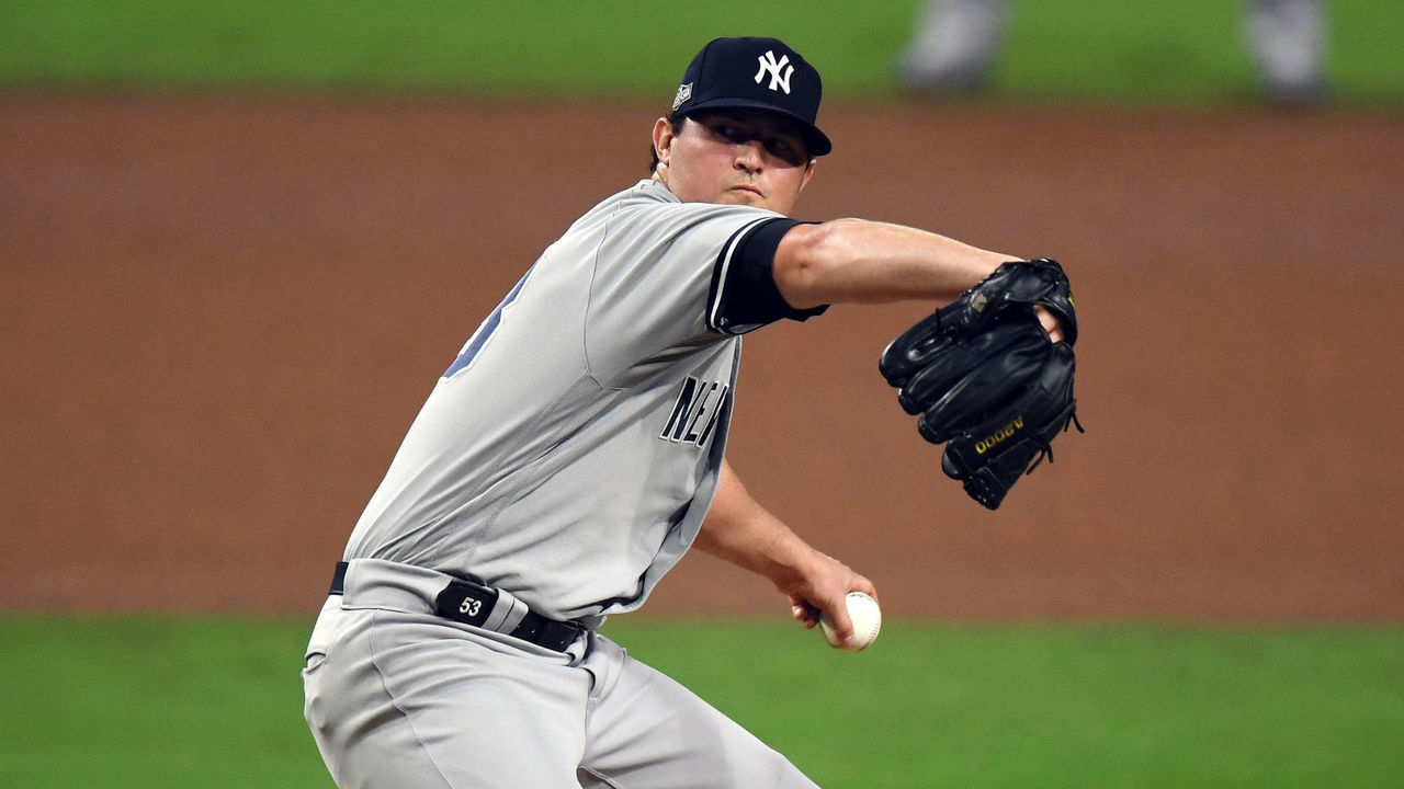 Baseball: ALDS Playoffs: New York Yankees Zack Britton (53) in action, pitching vs Tampa Bay Rays at Petco Park Game 1. San Diego, CA 10/5/2020 CREDIT: John W. McDonough Photo by John W. McDonough/Sports Illustrated via Getty Images) (Set Number: X163390)