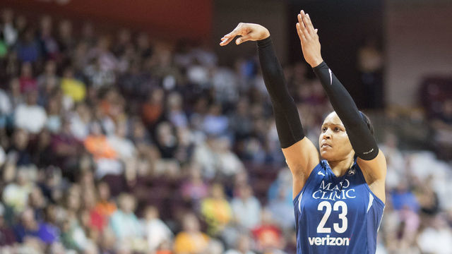 UNCASVILLE, CONNECTICUT- August 17: Maya Moore #23 of the Minnesota Lynx in action during the Connecticut Sun Vs Minnesota Lynx, WNBA regular season game at Mohegan Sun Arena on August 17, 2018 in Uncasville, Connecticut.