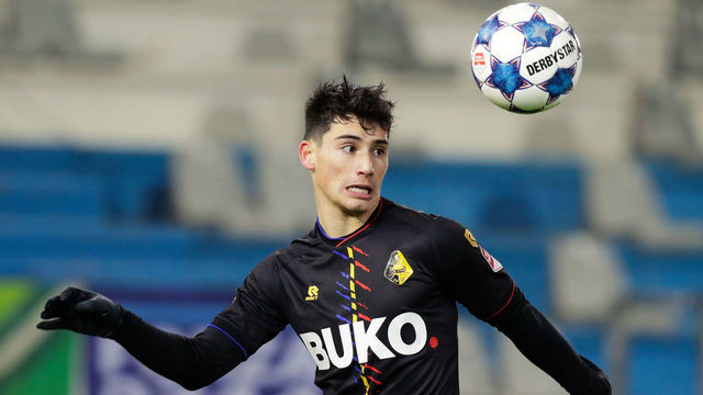 DOETINCHEM, NETHERLANDS - JANUARY 8: Sebastian Soto of Telstar during the Dutch Keuken Kampioen Divisie match between De Graafschap v Telstar at the De Vijverberg on January 8, 2021 in Doetinchem Netherlands