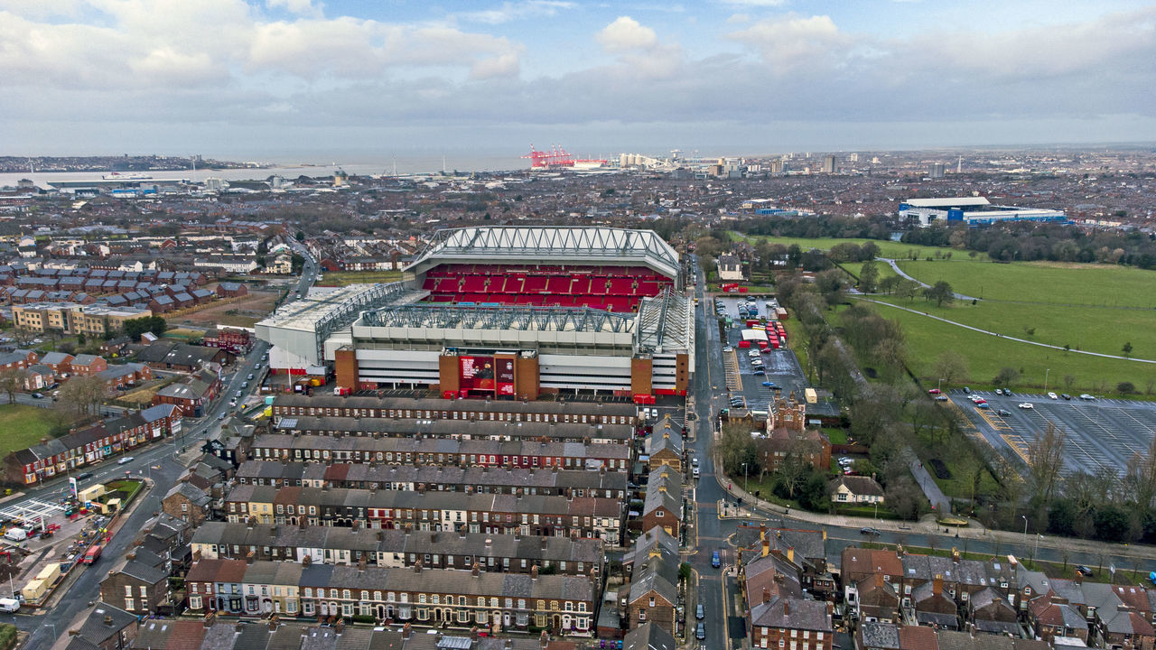 A general view of Anfield, home of Liverpool Football Club. Issue date: Tuesday February 16, 2021.