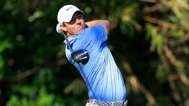 PONTE VEDRA BEACH, FLORIDA - MARCH 12: Rory McIlroy of Northern Ireland plays his shot from the tenth tee during the second round of THE PLAYERS Championship on THE PLAYERS Stadium Course at TPC Sawgrass on March 12, 2021 in Ponte Vedra Beach, Florida.