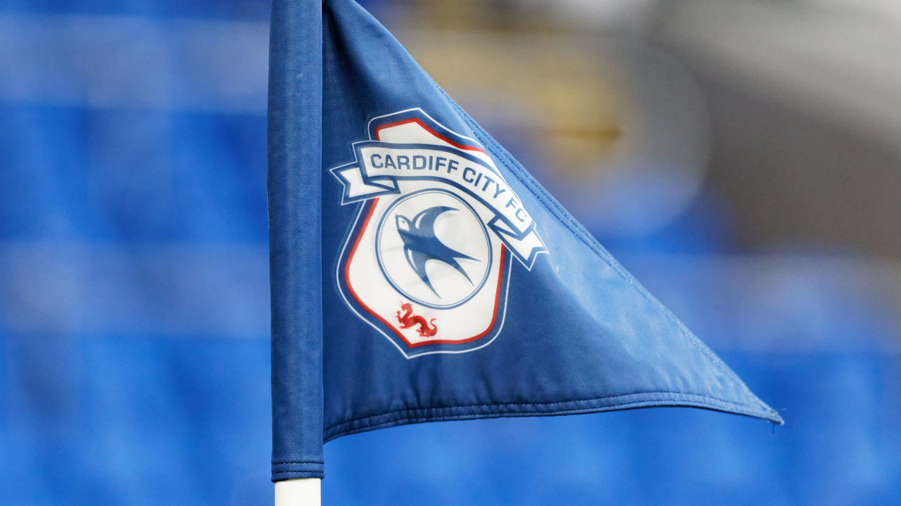 CARDIFF, WALES - FEBRUARY 15: A Cardiff corner flag flies in the wind during the Sky Bet Championship match between Cardiff City and Wigan Athletic at the Cardiff City Stadium on February 15, 2020 in Cardiff, Wales.