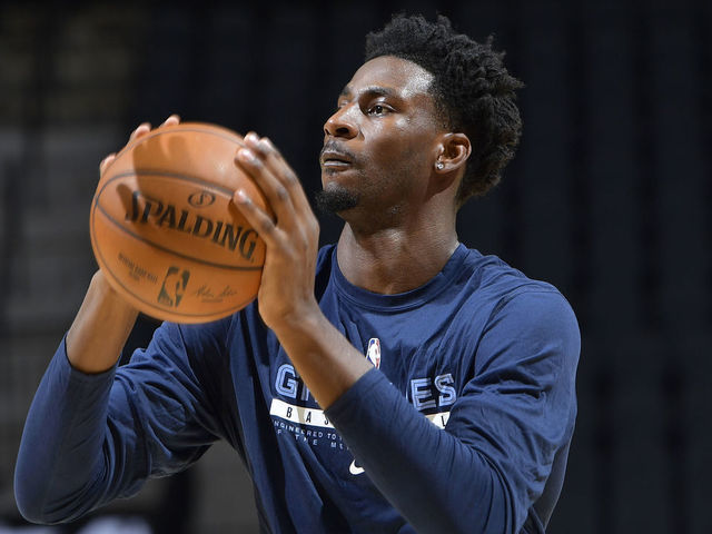 SAN ANTONIO, TX - FEBRUARY 1: Jaren Jackson Jr. #13 of the Memphis Grizzlies warms up before the game against the San Antonio Spurs on February 1, 2021 at the AT&T Center in San Antonio, Texas. Mandatory Copyright Notice: Copyright 2021 NBAE (Photos by Logan Riely/NBAE via Getty Images)