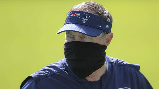 MIAMI GARDENS, FL - DECEMBER 20: New England Patriots head coach Bill Belichick walks off the field after pre game warmups before they play the Miami Dolphins. The Miami Dolphins host the New England Patriots in an NFL game at Hard Rock Stadium in Miami Gardens, FL on Dec. 13, 2020.