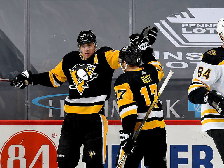 Malkin records 1,100th NHL point, leads Pens to win over Bruins ...