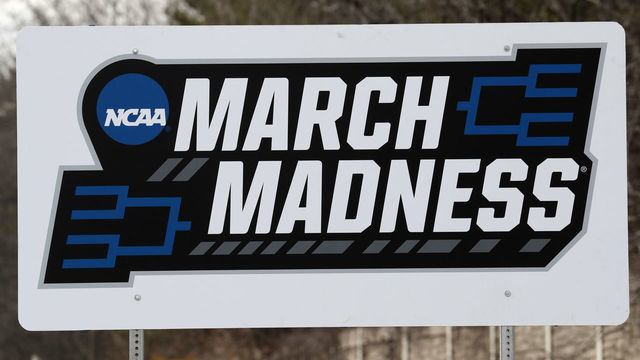 INDIANAPOLIS, IN - MARCH 9: A March Madness sign displayed on I-465 interstate before the 2021 NCAA Men's Final Four as seen on March 9, 2021 in Indianapolis, IN.