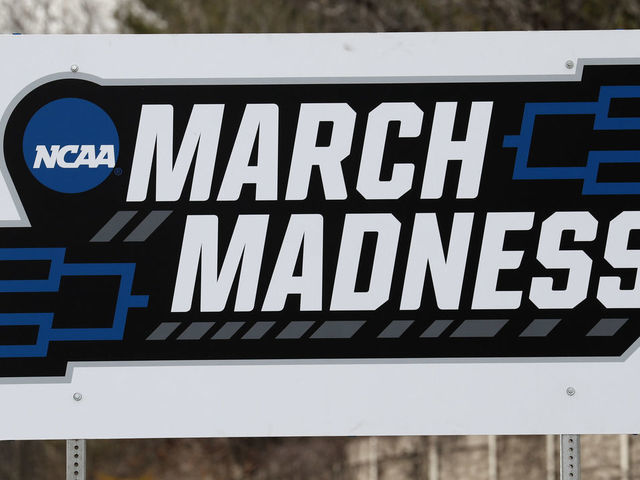 INDIANAPOLIS, IN - MARCH 9: A March Madness sign displayed on I-465 interstate before the 2021 NCAA Men's Final Four as seen on March 9, 2021 in Indianapolis, IN.