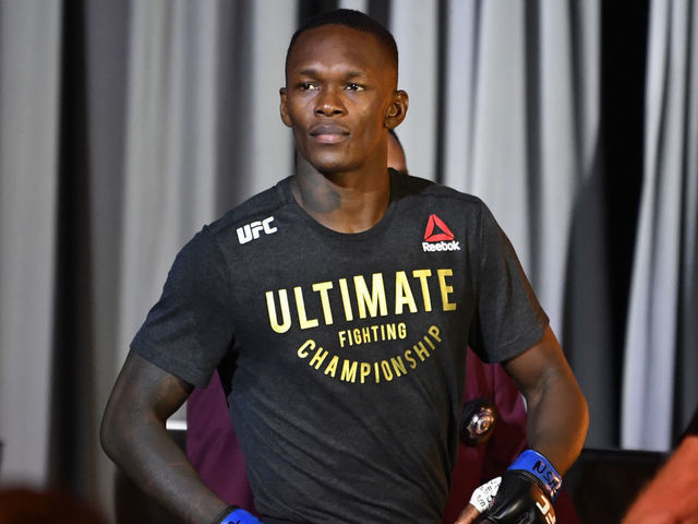 LAS VEGAS, NEVADA - MARCH 06: Israel Adesanya of Nigeria prepares to fight Jan Blachowicz of Poland in their UFC light heavyweight championship fight during the UFC 259 event at UFC APEX on March 06, 2021 in Las Vegas, Nevada.