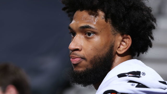 PORTLAND, OR - MARCH 4: Marvin Bagley III #35 of the Sacramento Kings looks on during the game against the Portland Trail Blazers on March 4, 2021 at the Moda Center Arena in Portland, Oregon. Mandatory Copyright Notice: Copyright 2021 NBAE