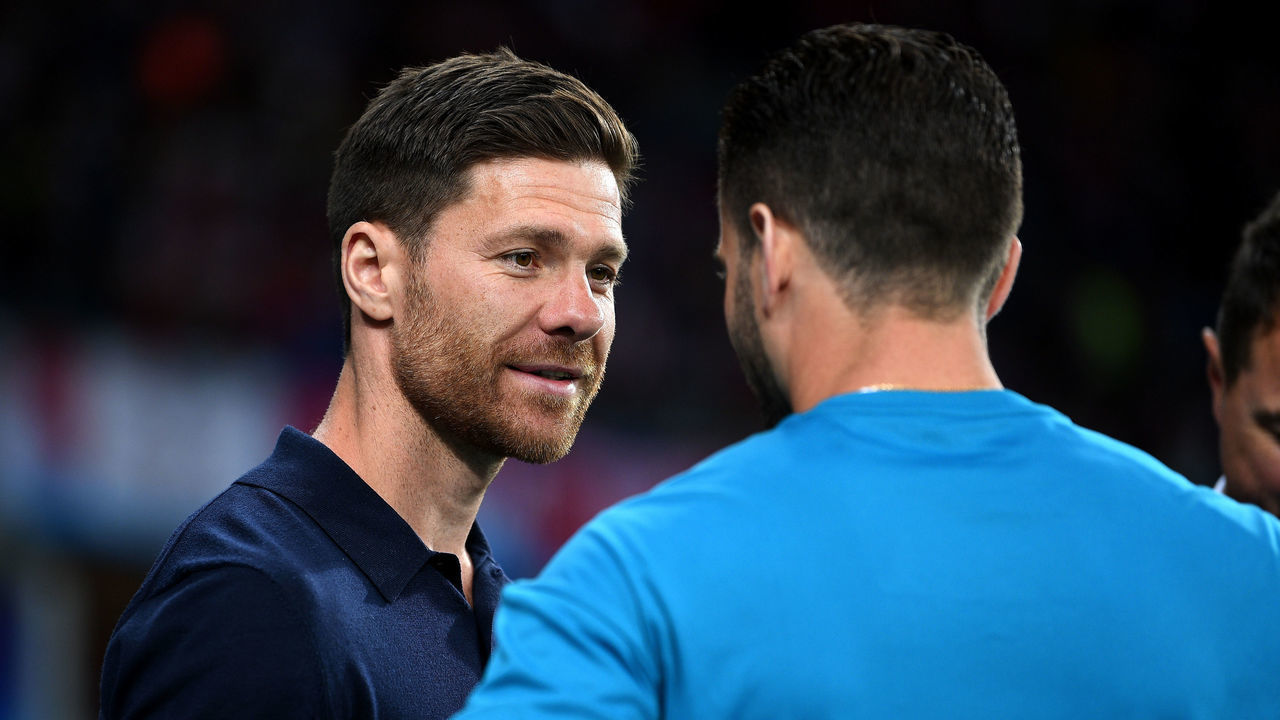 KIEV, UKRAINE - MAY 26: Ex Real Madrid and Liverpool player Xabi Alonso is seen prior to the UEFA Champions League Final between Real Madrid and Liverpool at NSC Olimpiyskiy Stadium on May 26, 2018 in Kiev, Ukraine.