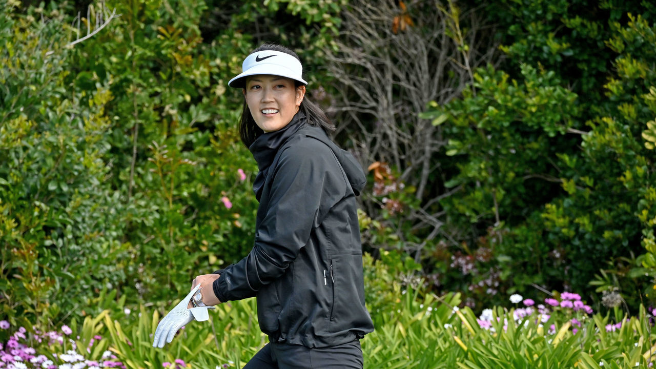 CARLSBAD, CA - MARCH 23: Michelle Wie West plays during a practice round for the KIA Classic at the Aviara Golf Club on March 23, 2021 in Carlsbad, California.