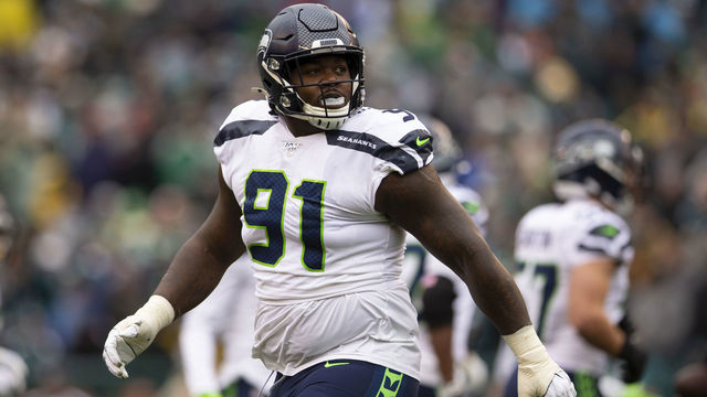 PHILADELPHIA, PA - NOVEMBER 24: Jarran Reed #91 of the Seattle Seahawks looks on against the Philadelphia Eagles at Lincoln Financial Field on November 24, 2019 in Philadelphia, Pennsylvania.