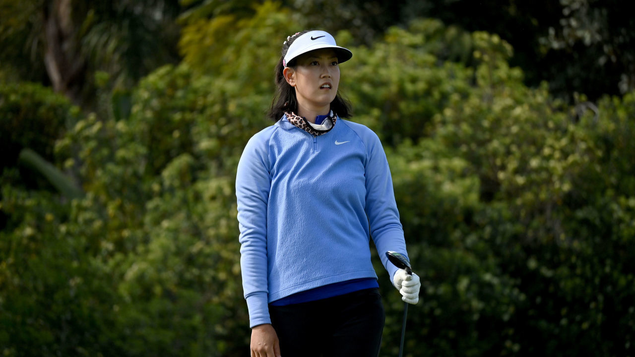 CARLSBAD, CA - MARCH 26: Michelle Wie West tees off the 2nd hole during the Round Two of the KIA Classic at the Aviara Golf Club on March 26, 2021 in Carlsbad, California.